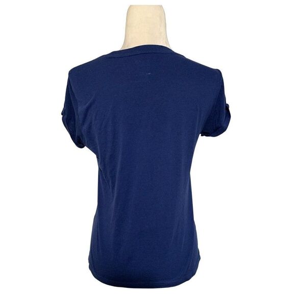 jane & bleeker womens blue sleeping t shirt top small - Picture 2 of 3